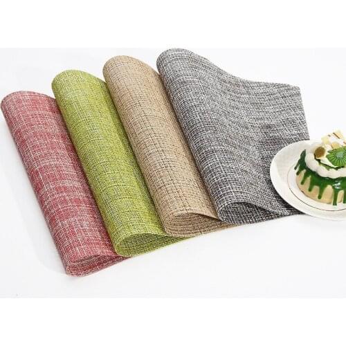 Fan Shaped Vinyl Table Placemat for Dining Table Home Decoration Stain Resistant Anti-slip Washable PVC Coaster Pad Mats