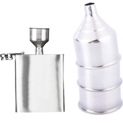 High Quality Stainless Steel Wide Mouth Funnel for Hip Flasks Flask Wine Pot Flagon 1pc
