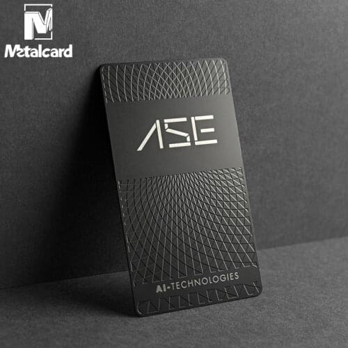 High-grade metal business card stainless steel business card hollow metal card black gold card custom