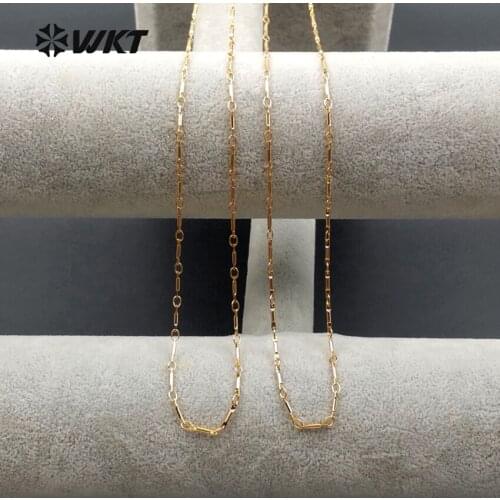 WT-N1059 Wholesale link Chain Clasp Necklace 18 '' jump circle joint chain in best plated Necklace Gift All-match Jewelry women