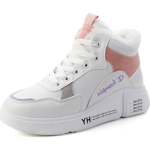 2019 Winter Boots Women Ankle Boots Warm Winter Woman Shoes Sneakers flats Lace Up Ladies Shoes Women Short Snow Boots