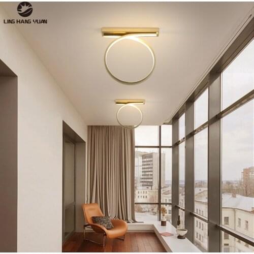 Gold&Black Modern Led Ceiling Light 20W Corridor Light chandelier Ceiling Lamp for Balcony Aisle Lamp Living room Bedroom Lustre