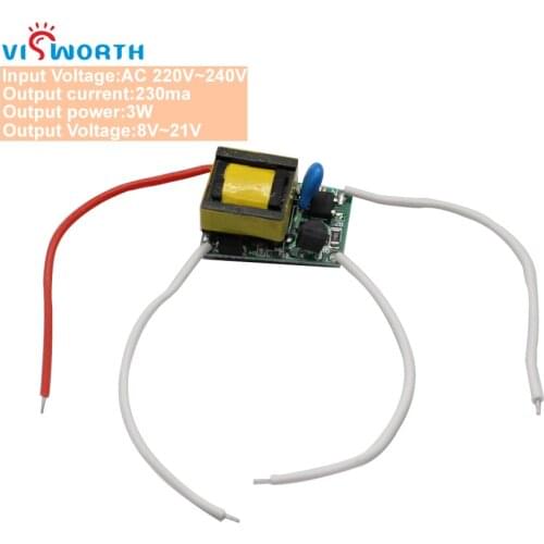 10 pieces/Lot) Dimmable LED Driver 230mA 3W For LED Power Supply Unit AC 220V 240V Lighting Transformers