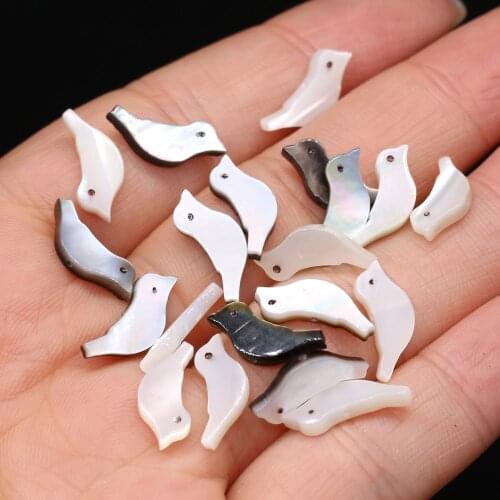 10pc/lot Natural Mother Of Pearl Shell Beads Cute Bird Shape Loose Shell Beads for Necklace Jewelry Making Accessories