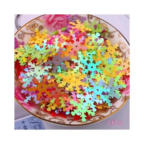 23mm Flat Snowflake Sequins for Crafts Sewing Diy With 6 colors for option