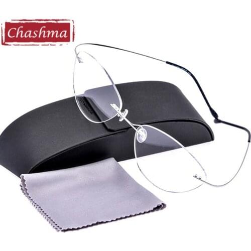 Chashma New Brand Ultra Super Elastic Titanium Glasses Frame Ultralight Myopia Prescription Eyewear