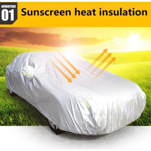 Car Cover Outdoor Protection Full Exterior Snow Cover Sunshade Dustproof Protection Cover Universal for Hatchback Sedan SUV