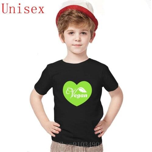 Childrens clothes g summer GREEN VEGAN HEART ropa de mujer blouse High Quality Hot sale Fashion Brands funny Unique baby Tees