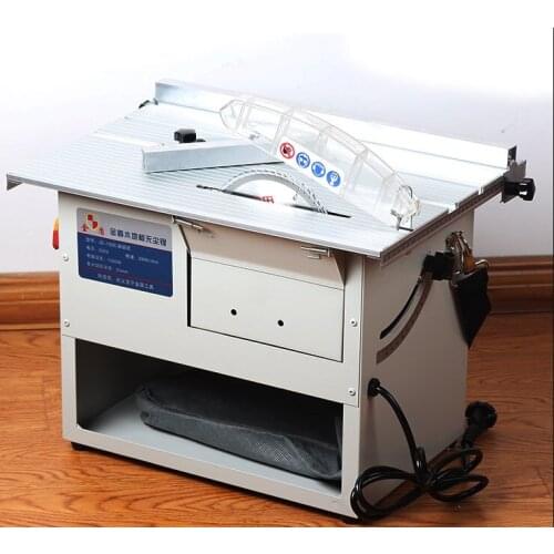 Electric small household multifunctional dust-free sliding table saw solid wood parquet 45 degree cutting