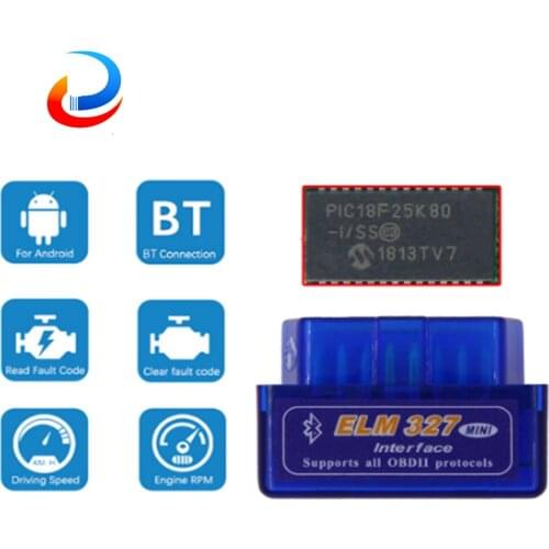 ELM327 V1.5 PIC18F25K80 OBD2 Bluetooth Scanner elm 327 V1.5 1.5 For Android ODB2 Code Reader OBD 2 Car Diagnostic Auto Tool
