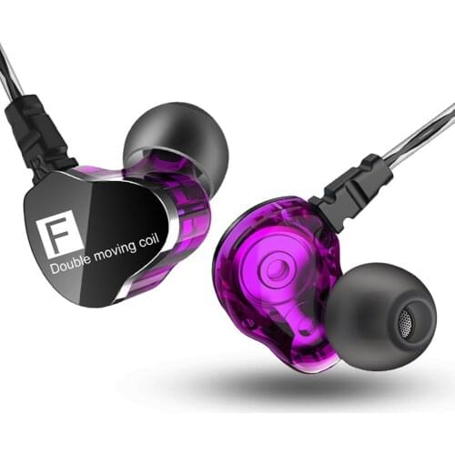 Gaming Headset QKZ CK9 Dual Moving Coil Heavy Bass HiFi Headphones Wired In-ear Sports Earphone With mic P K QKZ vk4