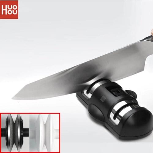 Fast shipping HUOHOU HU0045 Sharpen Stone Double Wheel Whetstone Sharpeners K-nife Sharpening Tool Grindstone Kitchen Tools