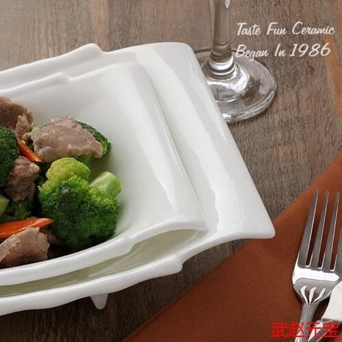 Creative bamboo ceramic bowl dish dish bowl shaped Hotel soup bowl dish bowl Fresh Fruit Salad wholesale price