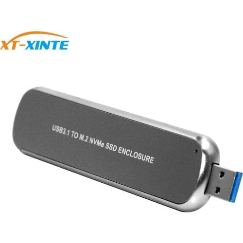 M2 SSD Case Enclosure USB 3.1 to PCI-E M.2 SSD Hard Disk Case Box External Hard Drive Case for NVME 2242/2260/2280 M.2 SSD