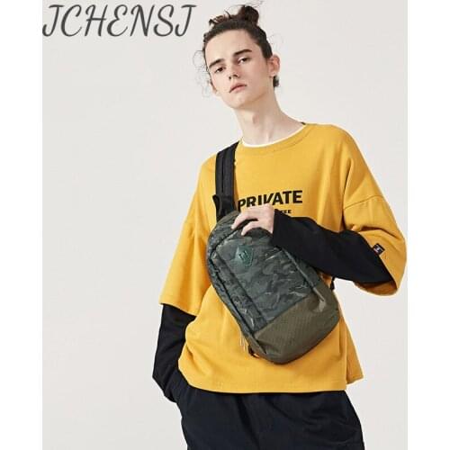 JCHENSJ Multifunction Mens Chest Bag Large Capacity Cross Body Bags For Men Camouflage Oxford Travel Outdoor Male Shoulder Bag