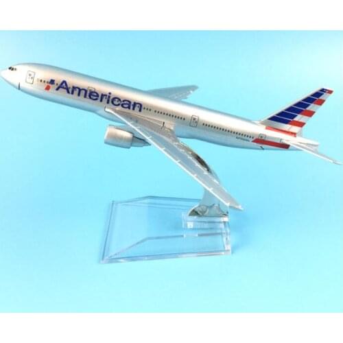 16cm Alloy Metal Air American AA Airlines Boeing 777 B777 Airways Airplane Model Plane Model W Stand Aircraft Toy Gift