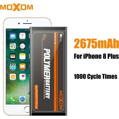 MOXOM Original Phone Battery For iPhone 8 Plus 2475mAh High Capacity Replacement Batteries For iPhone 8G Plus Li-ion Battery