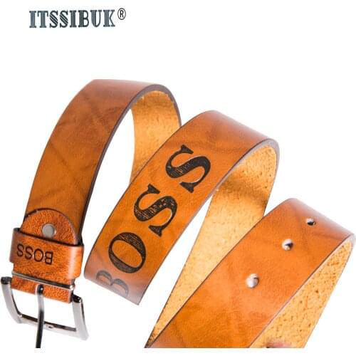 ITSSIBUK 2019 hot new men belt new fashion classic vintage pin buckle men high quality fashion vintage male strap for jeans cow