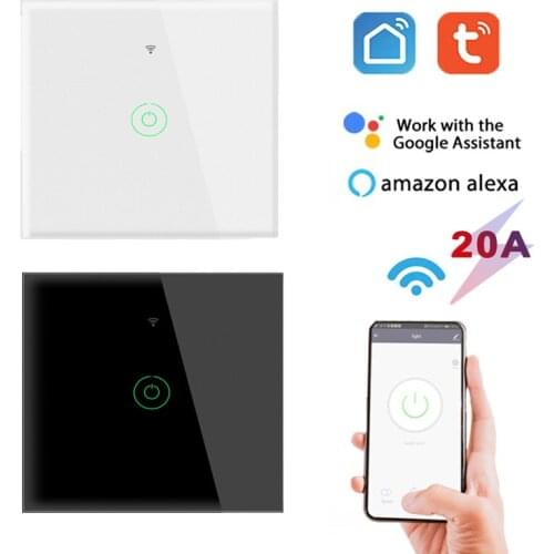 20A WIFI Smart DIY Wall Switch,Support Smart Life Tuya APP Wireless Remote Control,Smart Home Automation,Alexa Google Home Voice