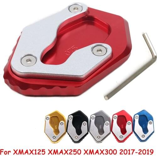 For Yamaha XMAX125 XMAX250 XMAX300 2017-2019 Motorcycle Kickstand Foot Side Stand Extension Enlarge Pad Support Plate