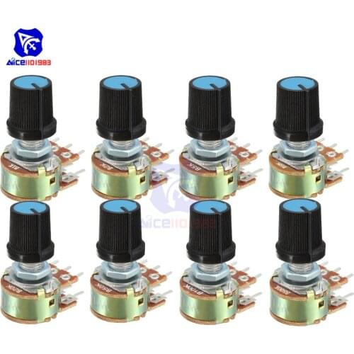 10PCS/Lot WH148 Potentiometer 1K 2K 5K 10K 20K 50K 100K 500K 1MΩ Resistance 6Pin Linear Taper Rotary Potentiometer for Arduino