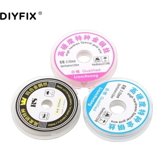 DIYFIX 0.03-0.05mm High Hardness Special Gold Wire LCD Screen Separation Wire Cutting Line For Samsung iPhone Repair Hand Tool