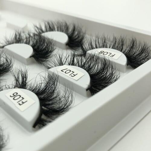 Buzzme Real Mink Eyelashes 18-22mm Fluffy Lashes 100% Handmade Makeup Beauty Tools Custom Eyelash Logo