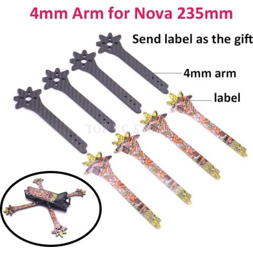 Full 3k Carbon fiber 4mm Arm Parts Assessories for FPV freestyle Nova 235 235mm True-X frame Quadcopter FPV Racing Drone
