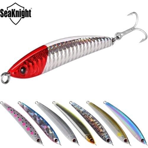 SeaKnight Brand SK052 Series 8PCS Sinking Pencil Fishing Lure 13.5g 8cm Long Casting Minnow Bait VMC Hook Artificial Hard Lure