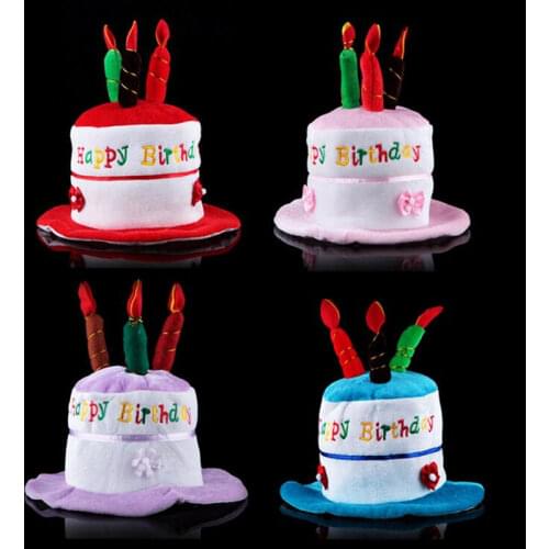 Children Adults Birthday Cake Hat Cake Candles Caps Birthday Party Hat Headwear Dress Birthday Halloween