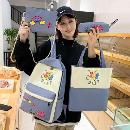 Teenager Girls Student Book Bags Lady Backpacks Large Capacity Laptop Backpack for Women Bags Cartoon Printing Female Schoolbag