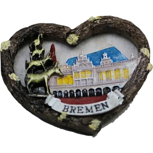 Switzerland Germany 3D Love Roof Architecture Tourist Memorial Landscape Fridge Magnets 3D Magnet Sticker Travel Souvenir Gift