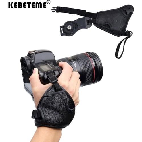 Kebidu Hot PU Leather Camera bag Hand Grip Strap Camera strap wrist triangle belt for Canon for Nikon for Sony SLR/DSLR Camera