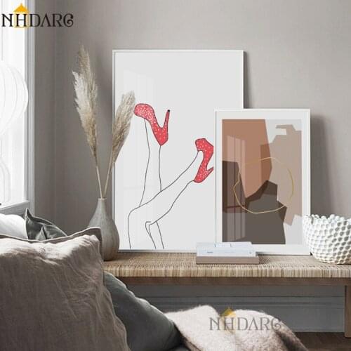 Fresh Plants Sexy High Heels Qutoes Wall Art Canvas Painting Nordic Posters And Prints Wall Pictures For Living Room Decor