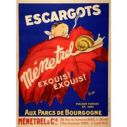 Escargots Vintage French Food Cave Decor Metal Sign Alcohol Home Bar Retro Vintage Signs 12x8 Inch