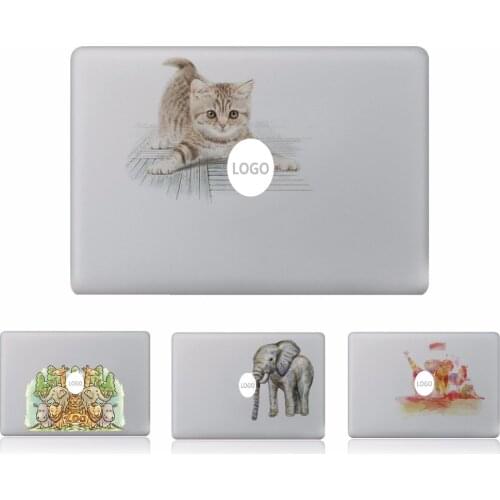 Cute cat elephant Animal kingdom Vinyl Decal Laptop Sticker For DIY Macbook Pro Air 11 13 15 inch Laptop Skin