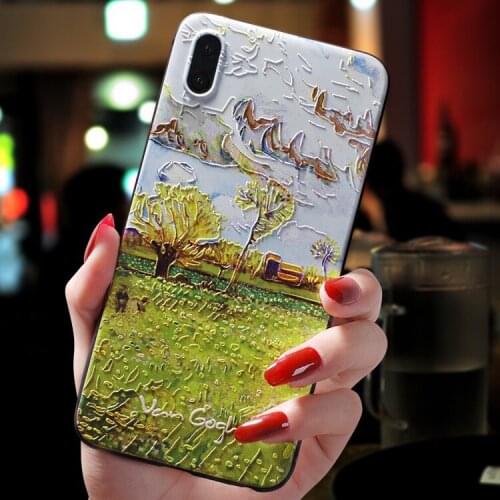 XR Case Cover For iPhone 11 Pro 12 Mini XS 12Pro Max Phone Cases 6 7 8 Plus SE 2020 3D Art Painting Cafe Terrace Back Capa Shell