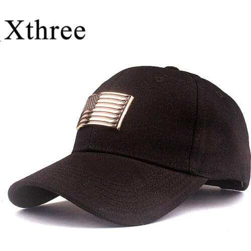 Xthree High Quality American Flag Baseball Cap For Men Independence Cap Solid Snapback Bone Hip Hop Cap Gorras casquette hombre