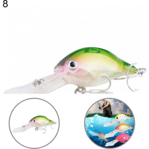 Vivid 9g Exquisite Winter Predator Crank Bait Artificial Fake Bait Attract Fish Fishing Bait 3D Eyes for Freshwater
