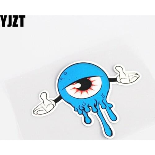 YJZT 12.2CM*9.7CM Funny Car-styling Eyes Car Sticker Decal PVC Decoration 13-0490
