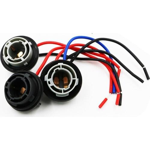 YSY 20pcs 1156 7506 P21W BA15S LED Bulbs Socket Harness Plugs female holder adapter connector ba15s lamp bulb wire cables
