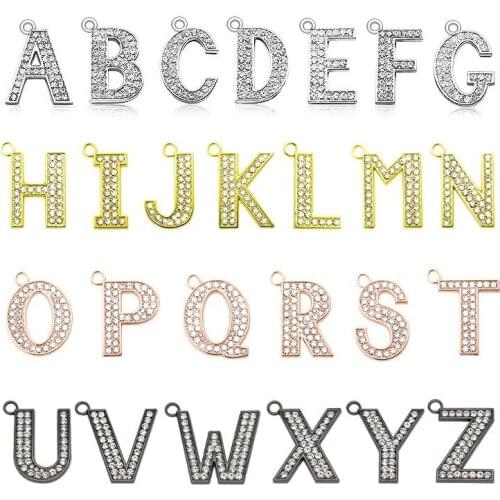1 piece 35mm Charm gold color English letters DIY Accessories pendant for necklace or bag