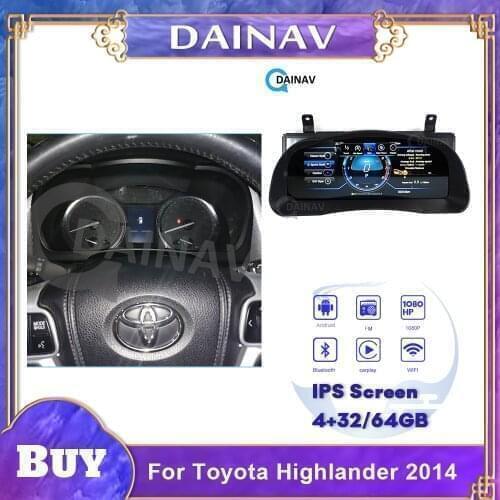2 Din Android Auto GPS navigation For Toyota Highlander 2014 Car Multimedia Player Stereo