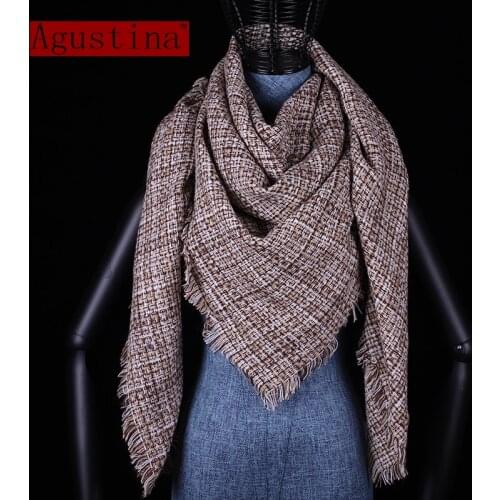 2018 cashmere scarfs women luxury brand high quality scarf wool womens shaws Square fashion Plaid pashimina for ladies scarves