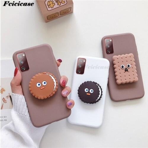 3D Cartoon Phone Holder Case For Samsung Galaxy S20 FE S 20 FE S20FE Fan Edition Silicone Soft Cover For Samsung S20 FE Bags