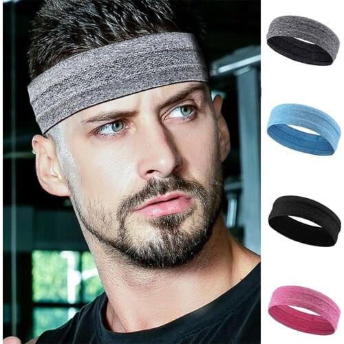 Sweatbands Working Out, Sports, Tennis - Athletic Terry Cloth Head Bands Men & Women - Stretchy and Soft Cotton Bask