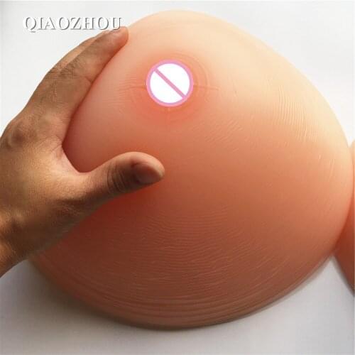 4600 g/pair triangle shape breast forms for men transgender and crossdressing silicon boobs huge size II cup