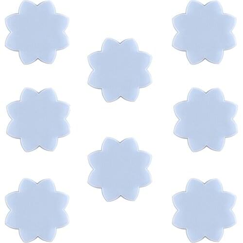 8 Pcs Lotus Coaster Silicone Diy Crystal Glue Mold