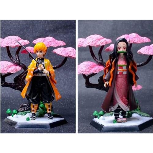 Anime Demon Slayer: Blade Ferris Wheel Agatsuma Zenitsu Kamado Nezuko Tanjirou GK Statue Boxed Figure anime figures