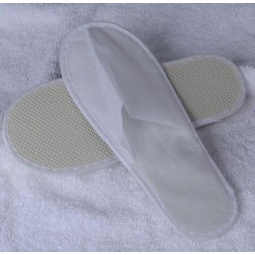 Free Shipping 20pairs/lot White Non-Woven Disposable Slipper Hotel Supplies Wholesale
